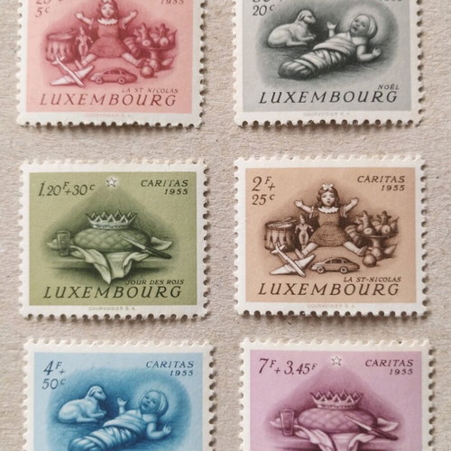 Luxembourg stamps new, complete set of 6 from 1955
