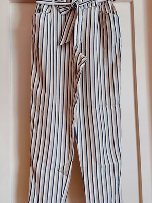 Zara cotton pants striped, size S, like new
