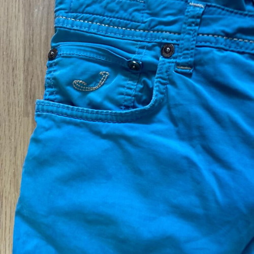 Jacob Cohen Style J688.C Bard Jeans Size 31 Light Blue Dark Blue Patch Like New