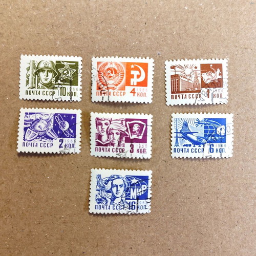 47 Stamps from Eastern Europe, Soviet Union and Balkans, 1955-1970s