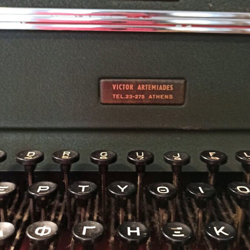 Halda typewriter used with Greek characters in very good condition