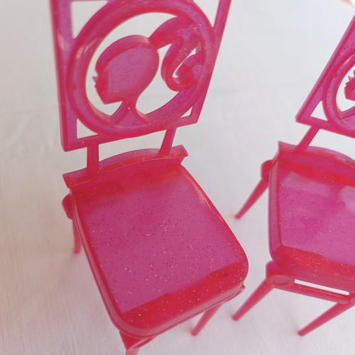 Barbie Glam Dining Room Chairs set of 2 Mattel 2010 like new