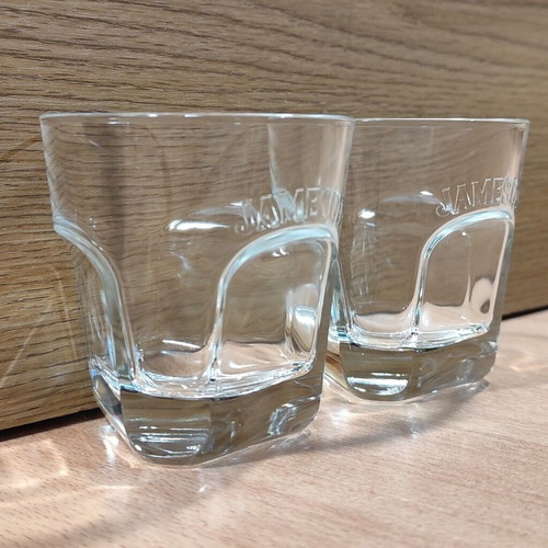 Jameson Irish Whiskey set of two promotional glasses used