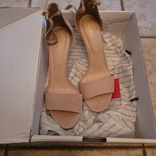 Aldo suede women's sandals new, size 37, light pink