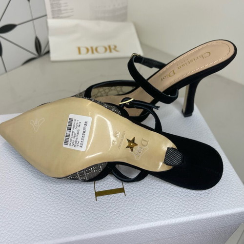 Dior high-heeled mules size 38 new, black
