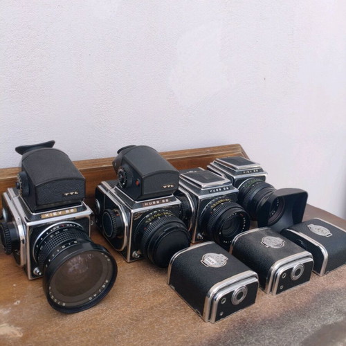 Kiev 88 SLR cameras used, set of 3 bodies with 150 mm lens