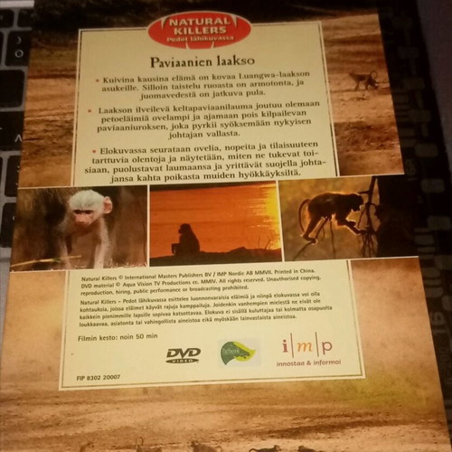 Paviaanien Laakso DVD like new, foreign language documentary