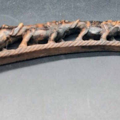 African Wood Carving Elephant Parade Tusk Used, 40 cm