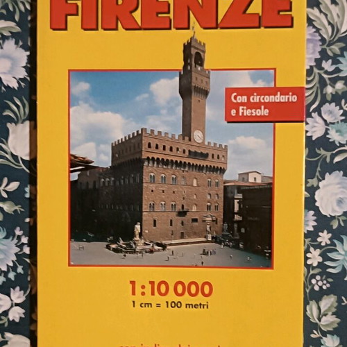 Vintage Florence map used, Italian language