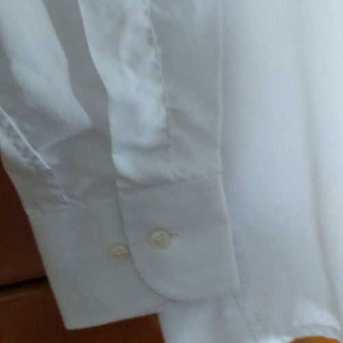 Men's classic white long-sleeve shirt L