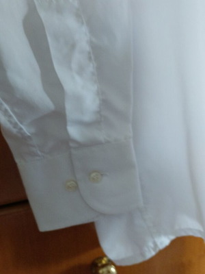 Men's classic white long-sleeve shirt L
