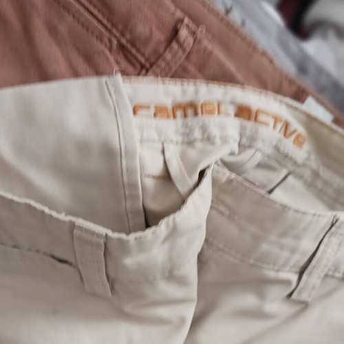 Camel pants size 38 used, beige
