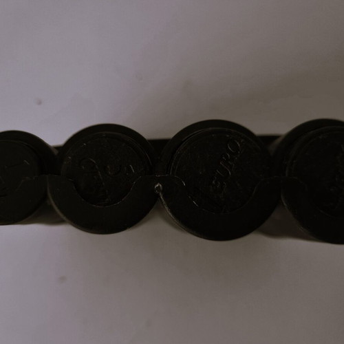 Professional plastic coin holder with 8 euro coin slots