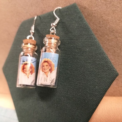 Earrings Melina Mas handmade, silver, new