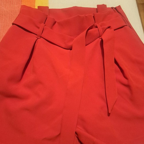 Pink Woman high-waist women's shorts like new, red, size S