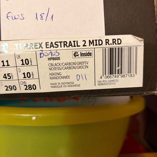 Adidas Tested East Rail 2 like new, black shoes size 45