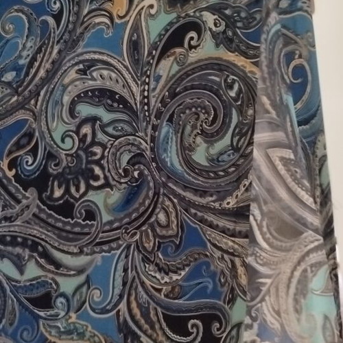 Ths Fashion blue maxi dress with paisley pattern