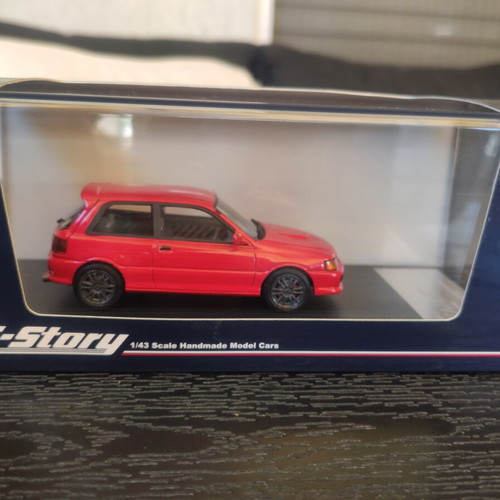 Toyota Starlet GT Turbo μοντέλο κλίμακας 1/43 καινούργιο, κόκκινο με ζάντες Oz Superleggera