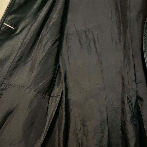 Vintage leather coat used, black, size S/M