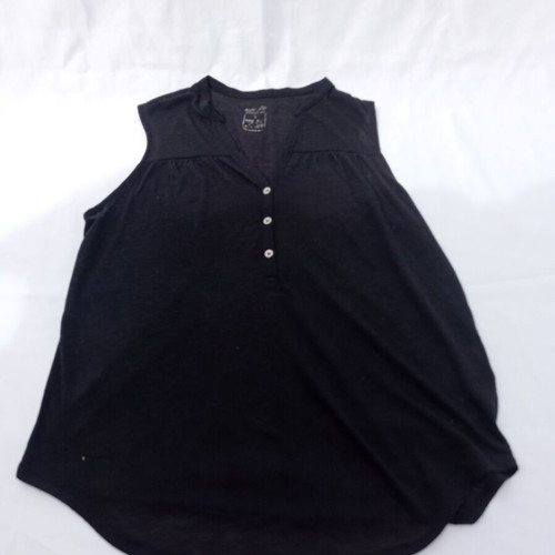 Black sleeveless blouse used, size small with buttons