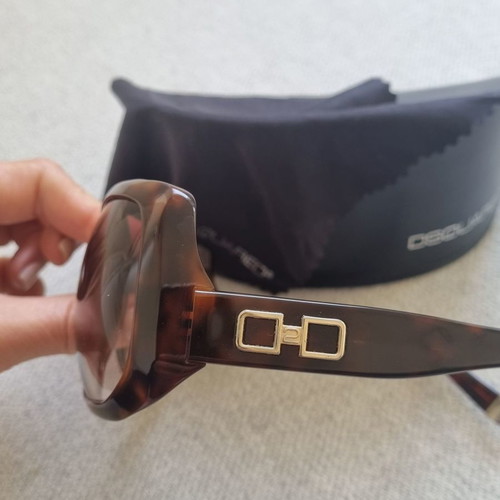 Dsquared2 mask sunglasses like new, brown acetate with gradient lens
