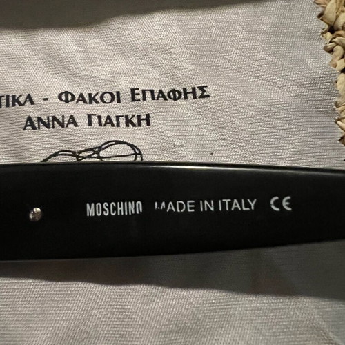 Moschino Vintage Sunglasses like new black with clear lenses