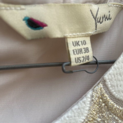 Yumi lace dress new, beige, size M