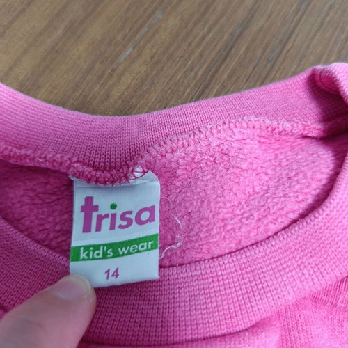 Girls' pink sweatshirt used, size 164 cm for 14 years