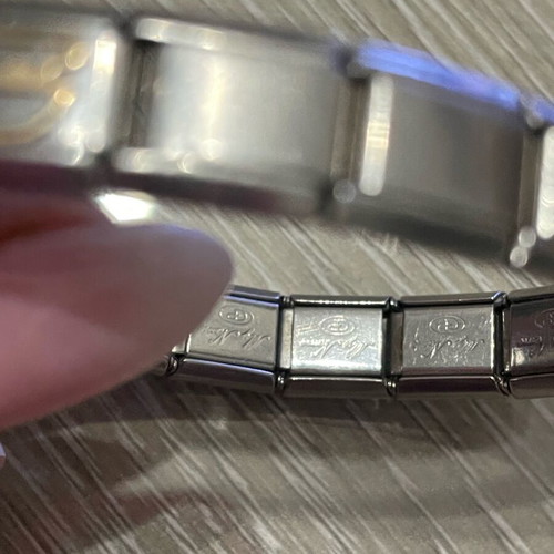 Re Florence bracelet used, steel with 18k gold details