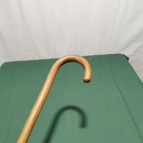 Wooden walking cane used, vintage 1950