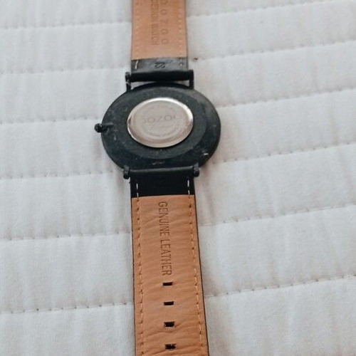Oozoo unisex watch vintage series, like new, black leather strap