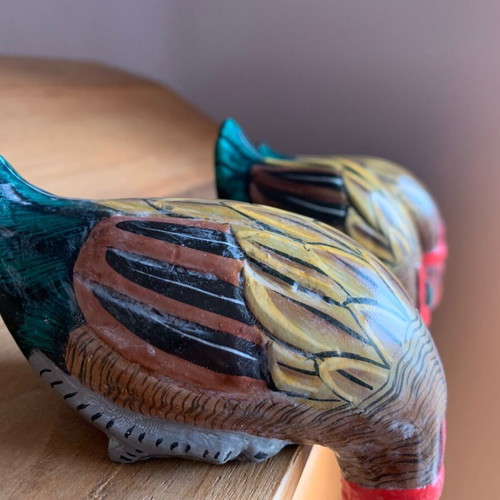 Wooden decorative ducks pack of 3, handmade new