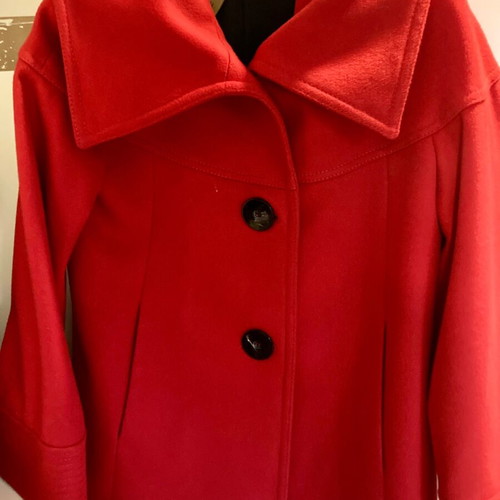 Zara wool cape used, red, size XS
