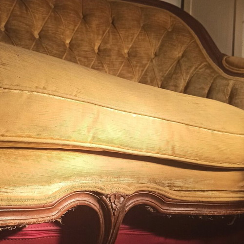 Classic two-seater sofa with carving used