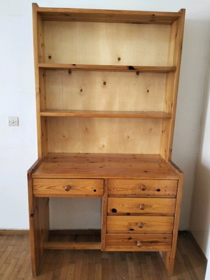 Wooden book shelf with matching chair like new