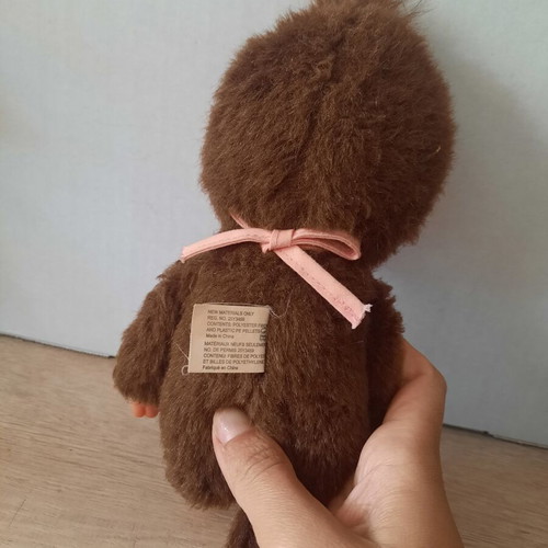 Monchhichi plush doll used, 20 cm, Sekiguchi