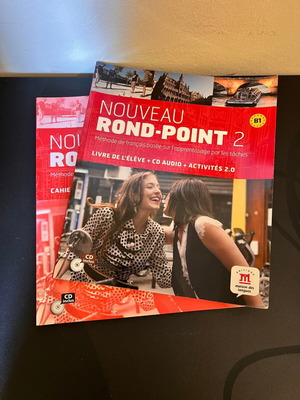 Nouveau Rond-Point 2 French learning books used, level B1 with CD