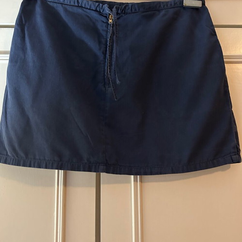Sisley Mini Skirt Size 44 Dark Blue 100% Cotton Like New