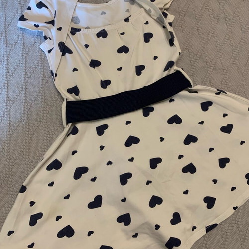 Alouette girls' dress used with hearts and belt size 6