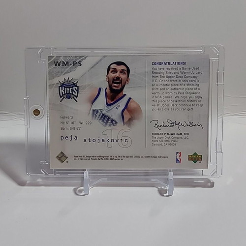 Peja Stojakovic 2004 Upper Deck Jersey Patch Winning Materials like new