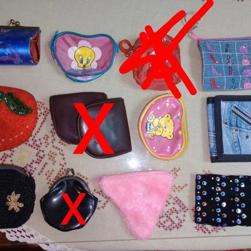 Small wallets used, pack of 9 for coins