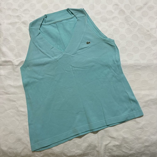 Lacoste vintage sleeveless top turquoise, like new, size S/M