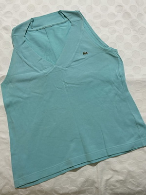 Lacoste vintage sleeveless top turquoise, like new, size S/M