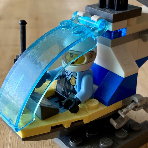 Lego City Police Mini Helicopter like new with Figure