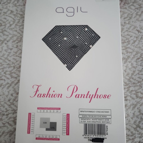 Black Fishnet Tights with Strass L-XL new