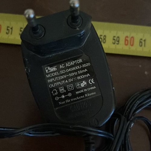 Transformer with 1.8 m cable used, functional