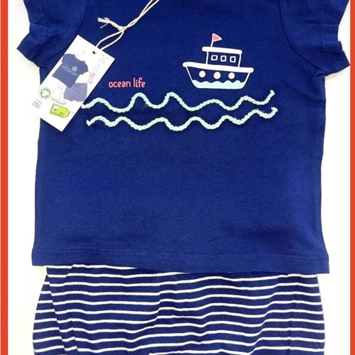Petit Bateau Baby Clothing Set New 2 Pieces 9–12 Months Organic Cotton