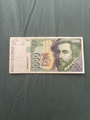 1000 Pesetas Herran Cortes banknote