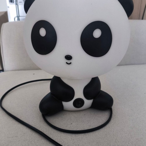 Panda children's table lamp like new, hard plastic, LED