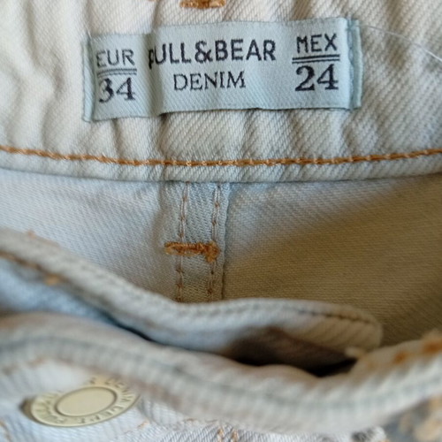 Pull & Bear faded white high-waisted denim shorts like new